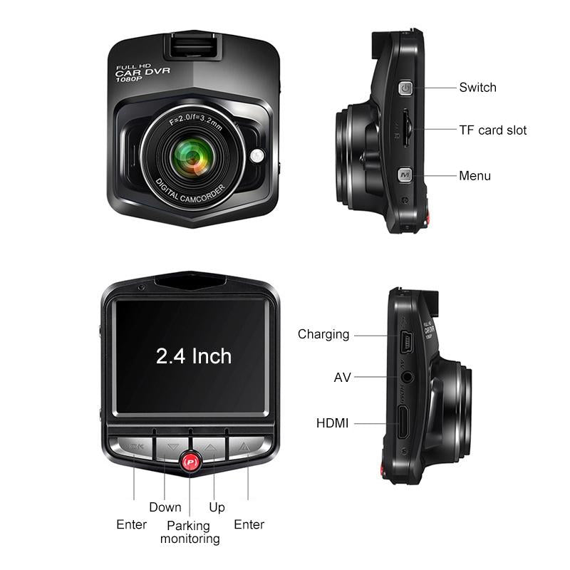 2.4 Car Dvr with Parking Monitoring & Loop Recording - Black 3