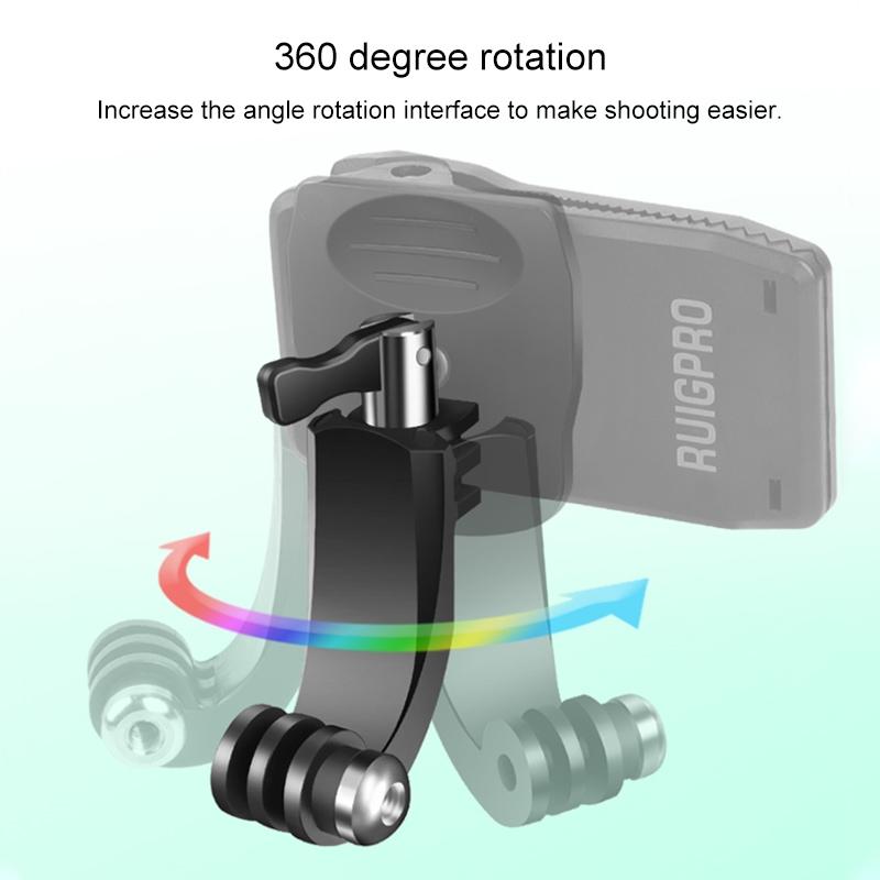 360 Degree J-type Backpack Mount for Gopro Dji and Action Cameras 7