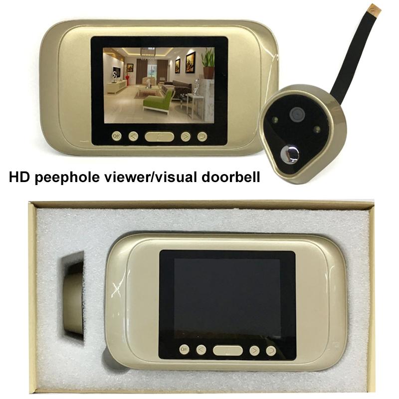 720P Hd Smart Peephole Viewer With 3.2 Led Display And Tf Card Support 32Gb Max 12