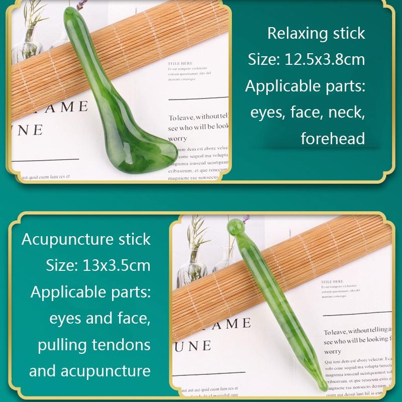 Facial Tendon Stick For Massage And Acupuncture Emerald Green 5