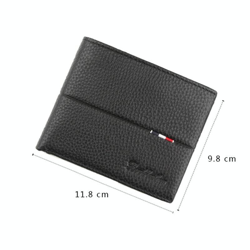 Rfid Men Short Wallet with Card Slots - Black 3