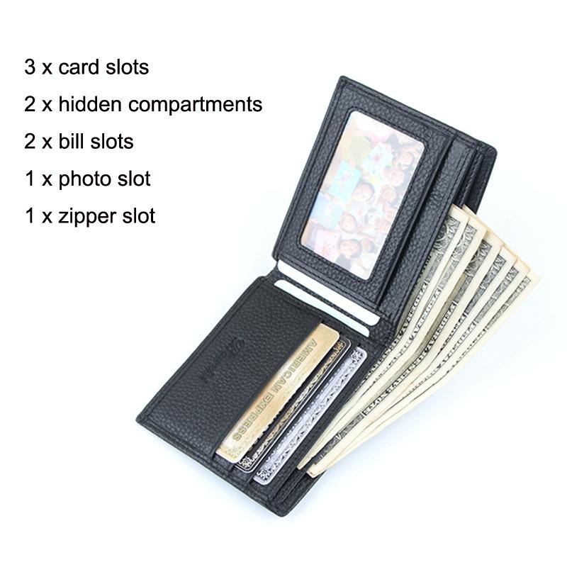 Rfid Men Short Wallet with Card Slots - Black 5