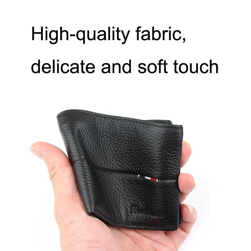 Rfid Men Short Wallet with Card Slots - Black 6