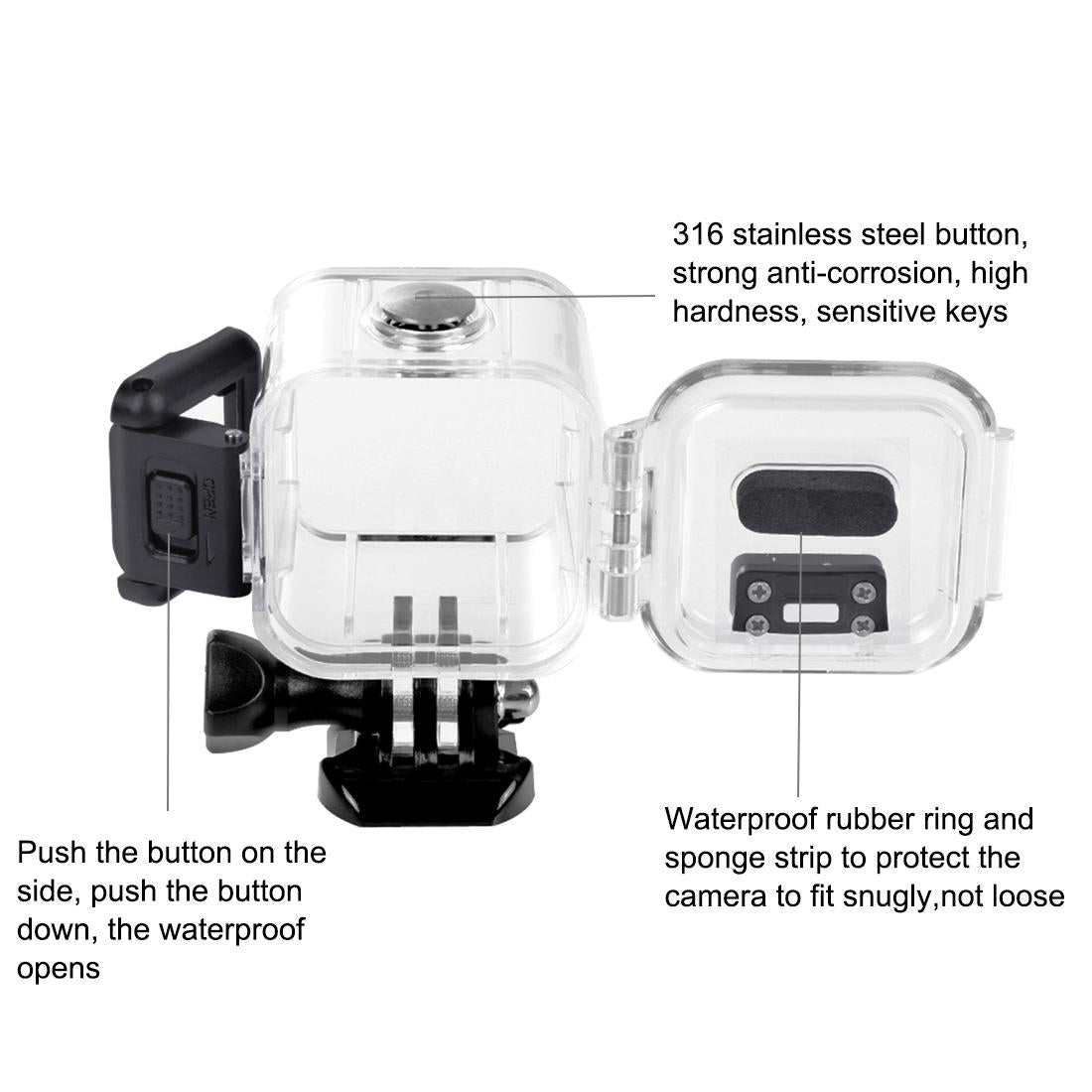 Waterproof Diving Case for Gopro Hero Session - 45m 4