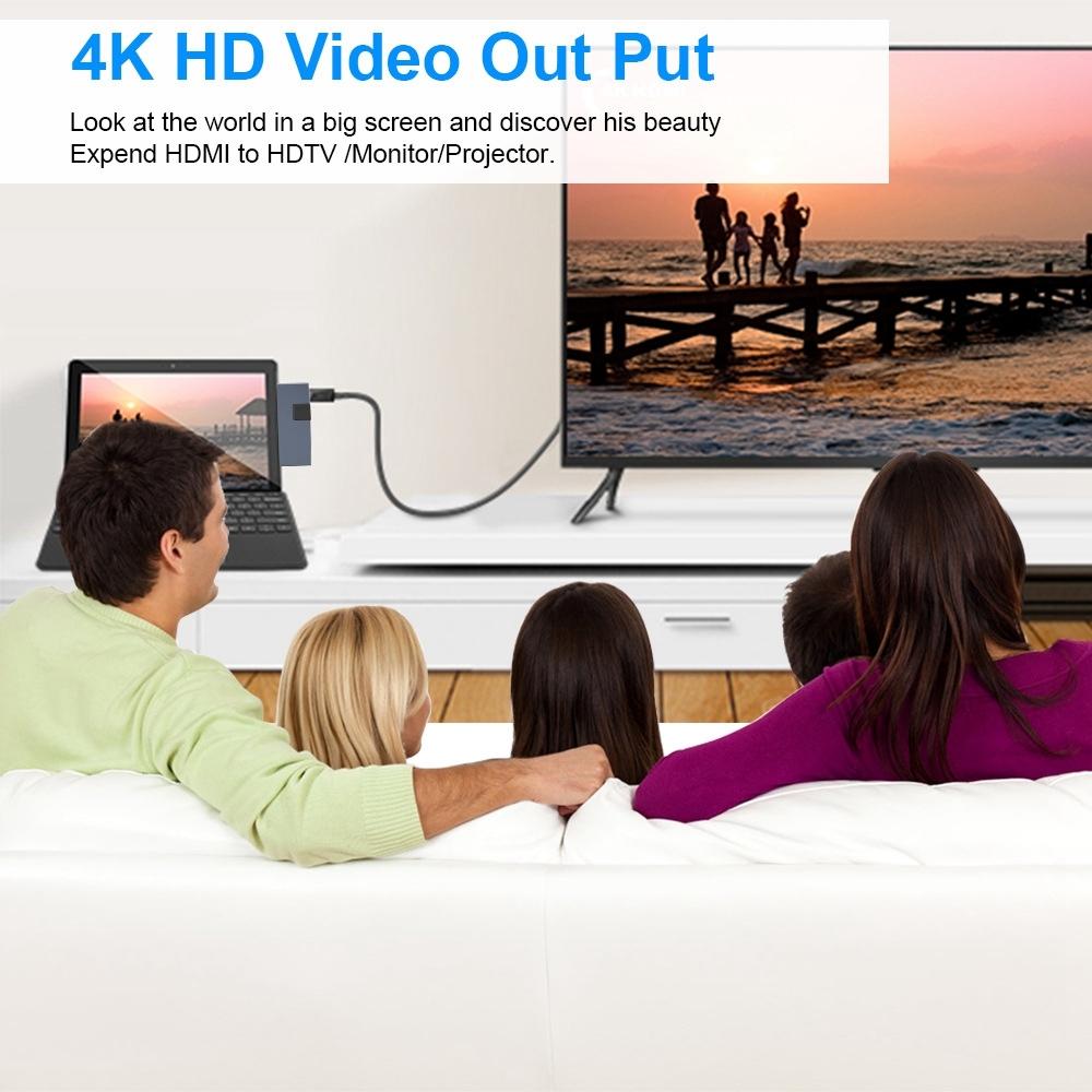 6-In-1 Usb 3.0 Hdmi Sd Tf Hub Adapter 6
