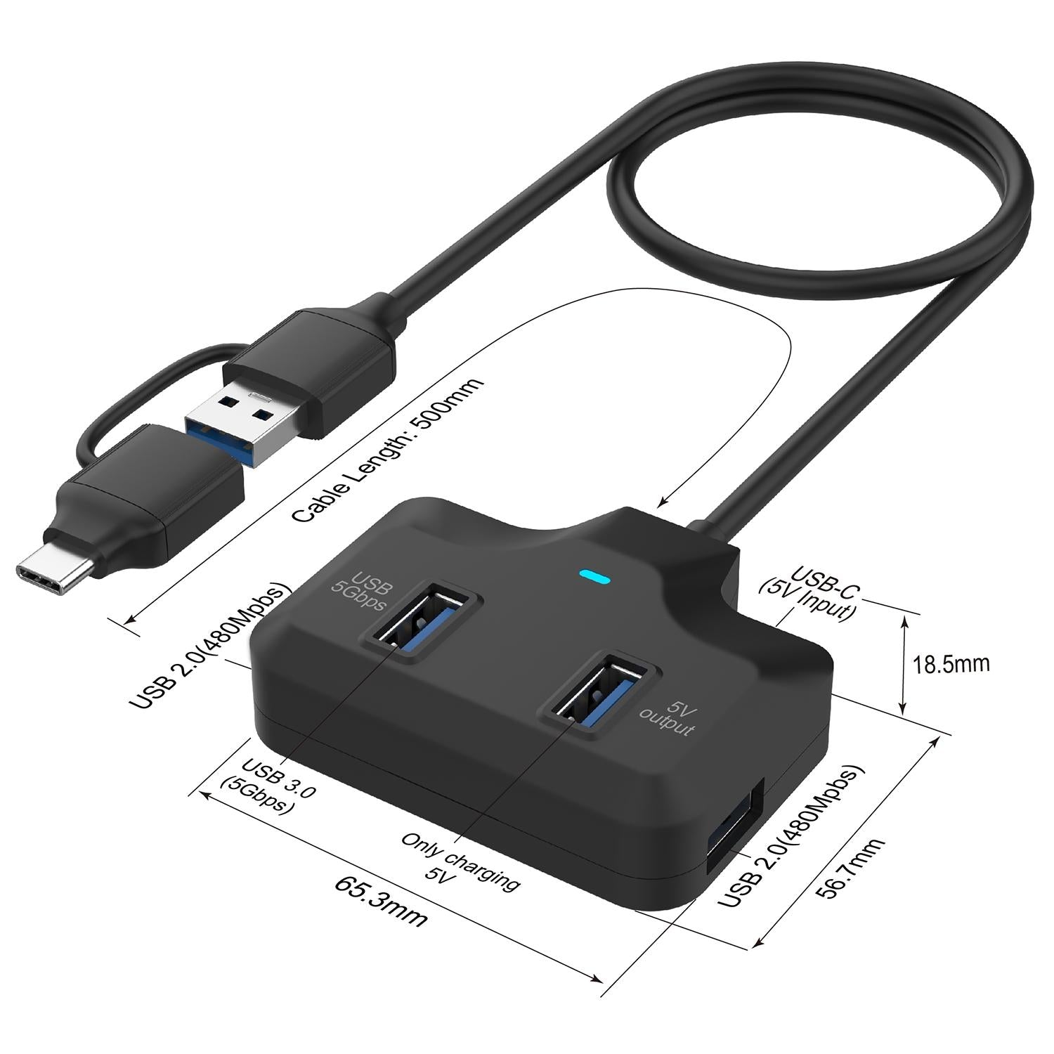 4-In-2 Usb-C / Type-C + Usb3.0 Docking Station 3