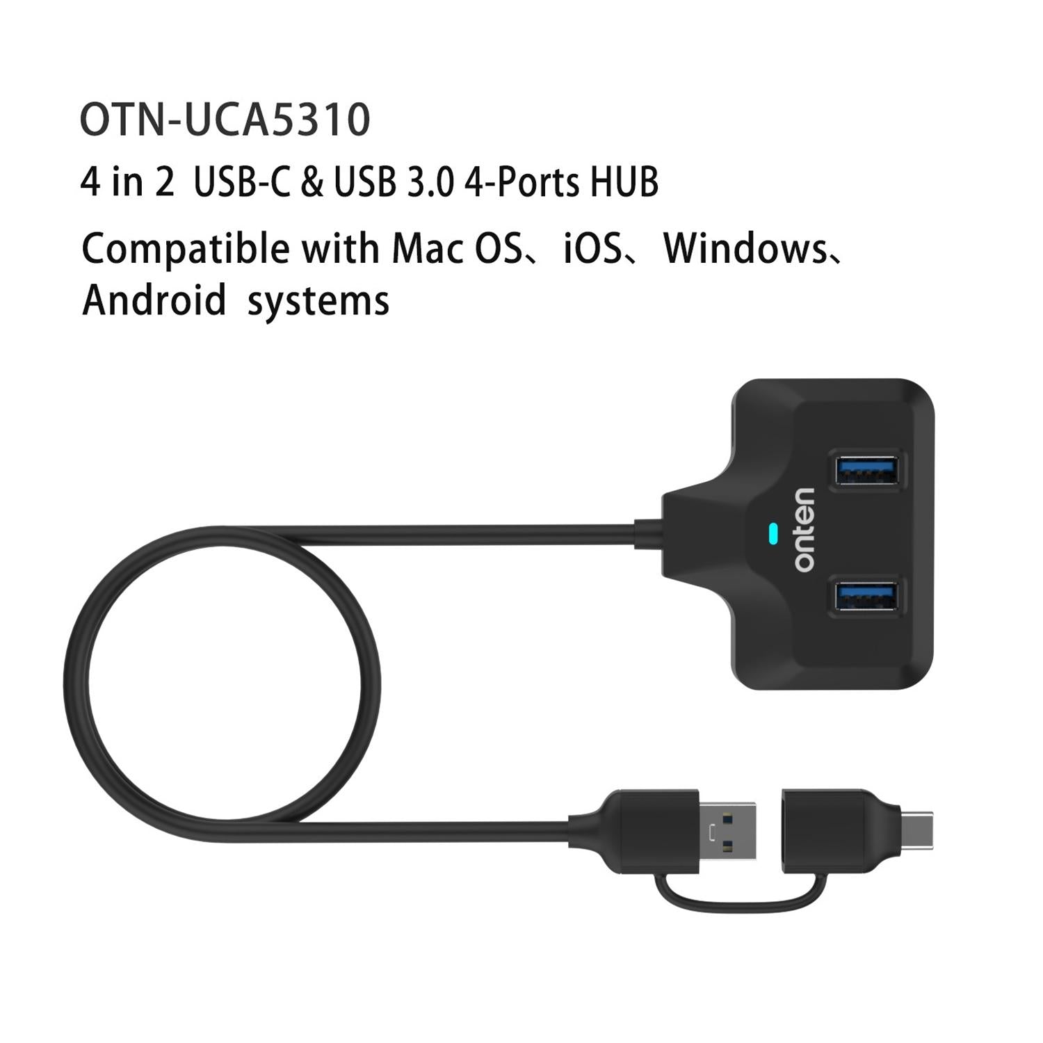 4-In-2 Usb-C / Type-C + Usb3.0 Docking Station 5