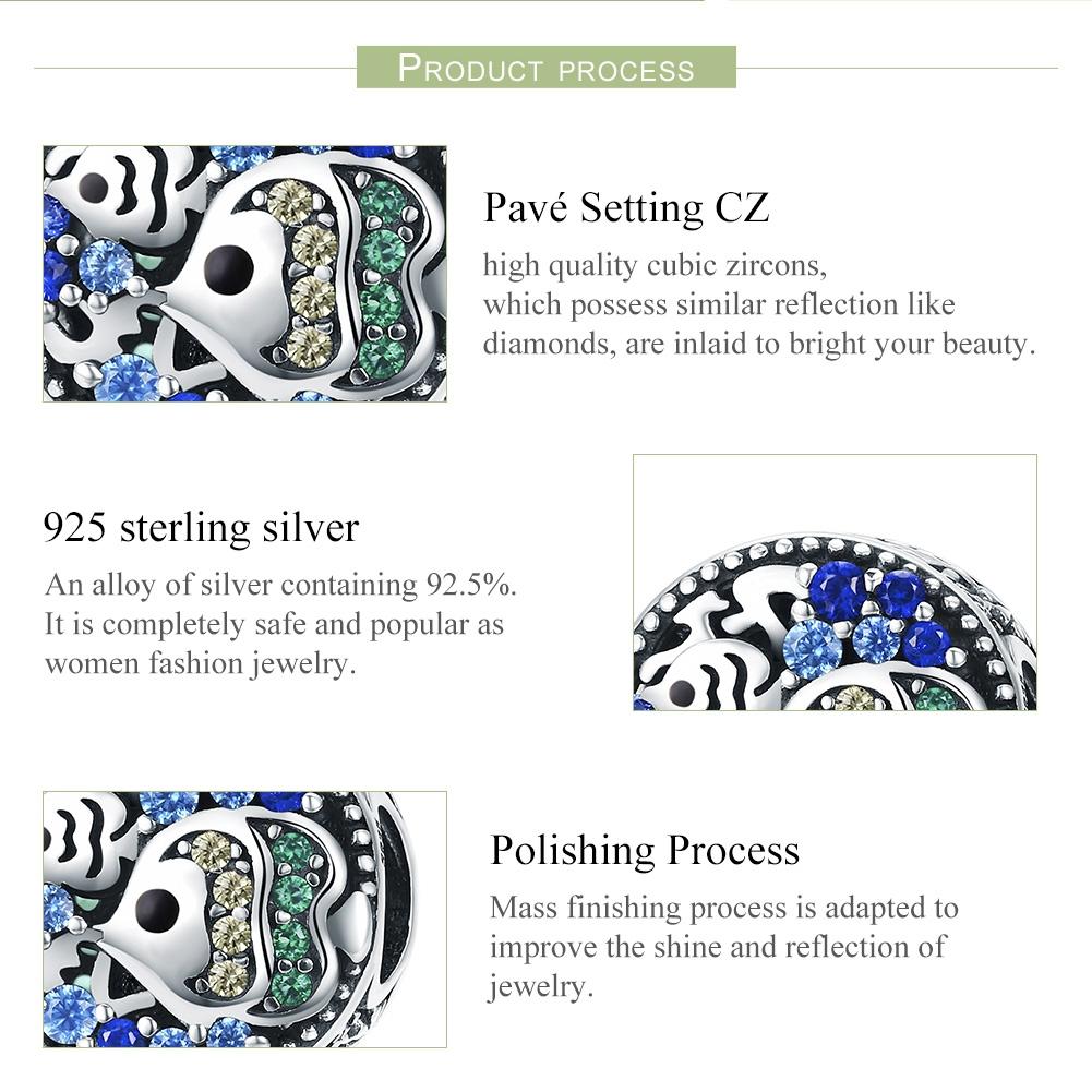 925 Sterling Silver Colorful Fish Oil Beads For Diy Bracelets 5