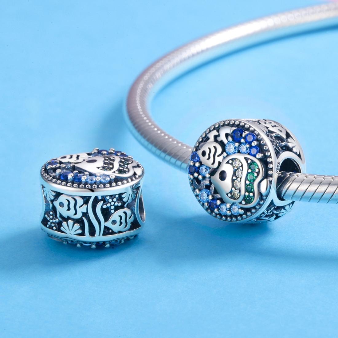 925 Sterling Silver Colorful Fish Oil Beads For Diy Bracelets 6