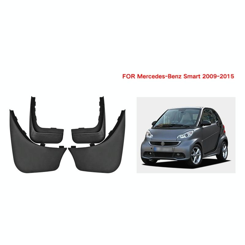 For Mercedes-Benz Smart 2009-2015 4Pcs / Set Car Auto Soft Plastic Splash Flaps Fender Guard 3