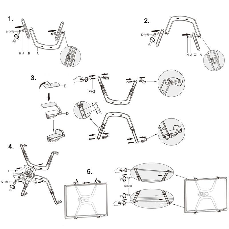 Computer Monitor Stand Accessories - Non-hole Design 5
