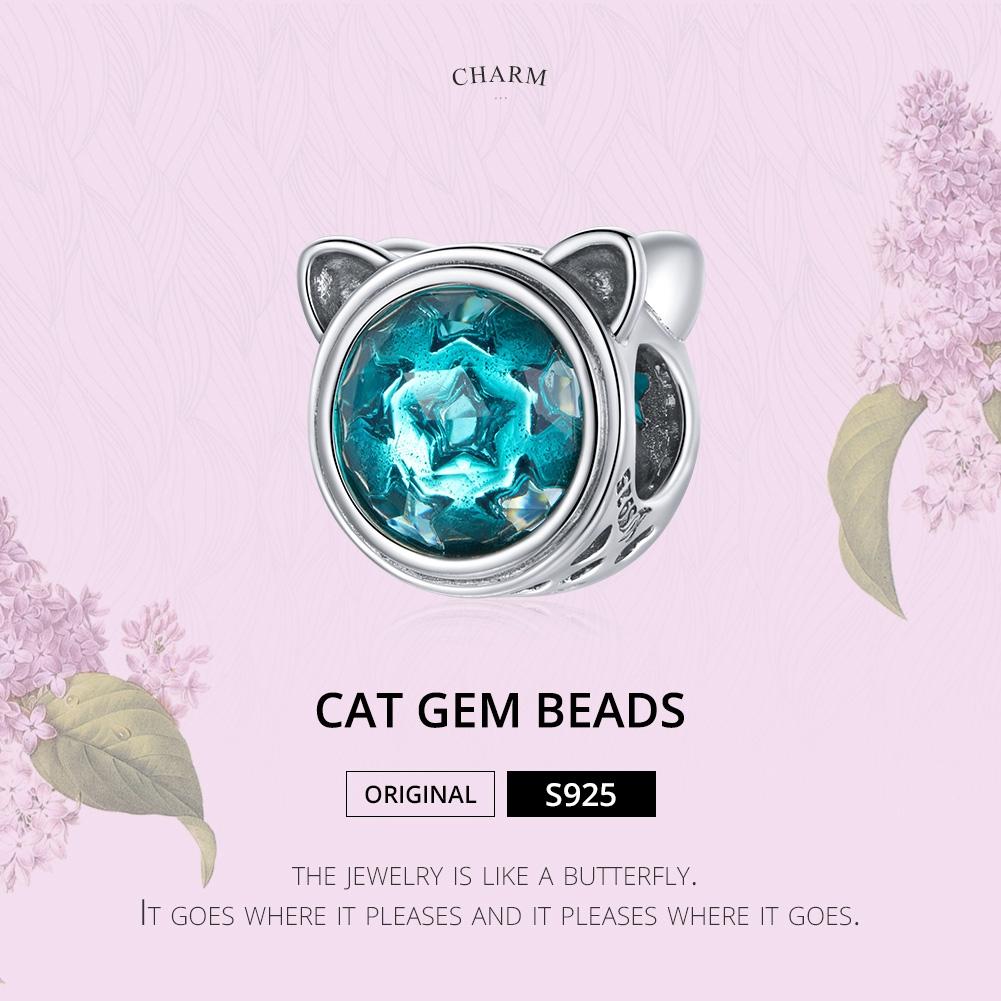 925 Sterling Silver Cat Ear Bead Bracelet / Necklace Accessory 4