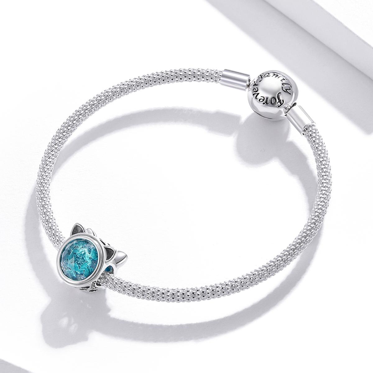 925 Sterling Silver Cat Ear Bead Bracelet / Necklace Accessory 8