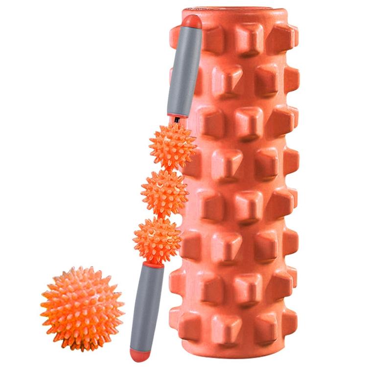 3-In-1 Eva Foam Roller Set 45Cm Length Orange Wolf Tooth 3