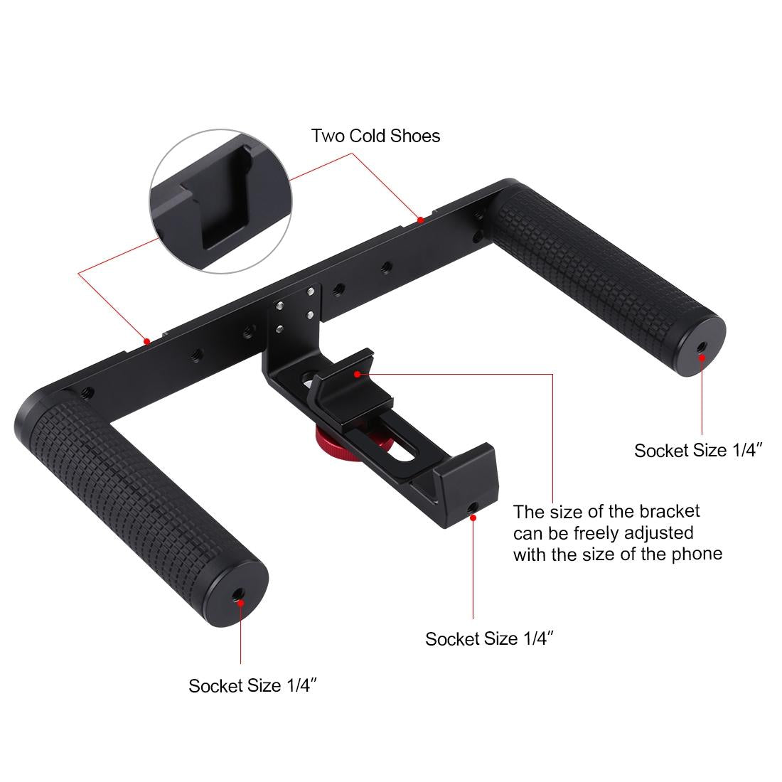 Smartphone Video Rig For Vlogging And Filmmaking - Stabilizer For Iphone Galaxy Huawei Xiaomi Htc Lg Google And More 4