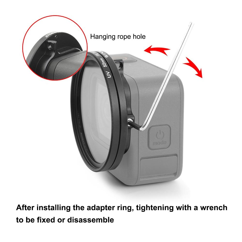 Gopro Compatible 52mm Uv Filter with Adapter Ring 4