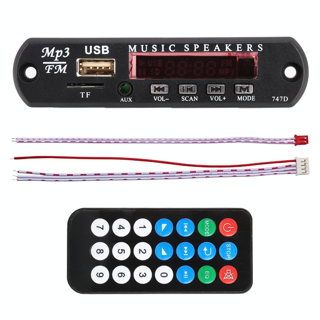 12V Car Mp3 Player Board - Fm Radio Tf Usb Aux - No Bluetooth / Recording 6