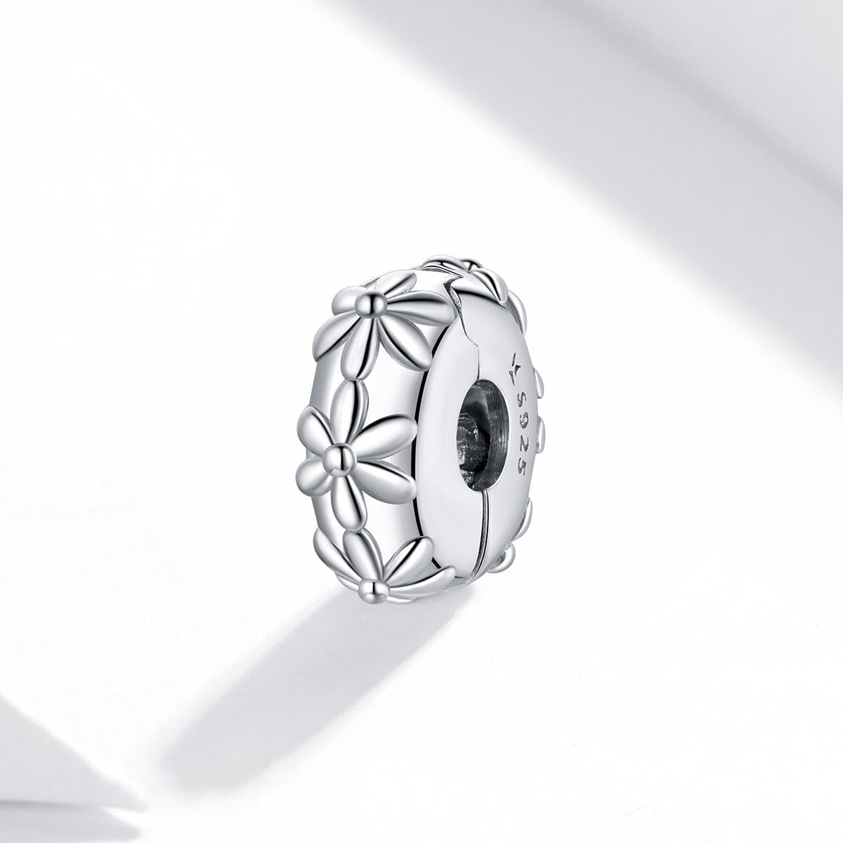 925 Sterling Silver Flower Bead Bracelet / Necklace Accessory Set 3