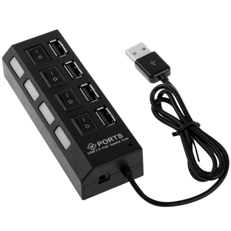 4-Port Usb Hub With High Speed 2.0 Splitter And On / Off Switch 5