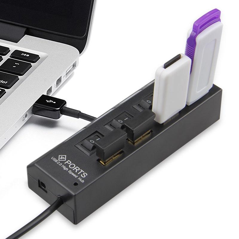 4-Port Usb Hub With High Speed 2.0 Splitter And On / Off Switch 6