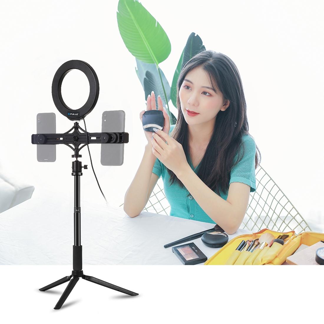 Live Broadcast Phone Bracket & Tripod Mount with Extension Rod & 6.2 Inch Led Ring Light Kit 4