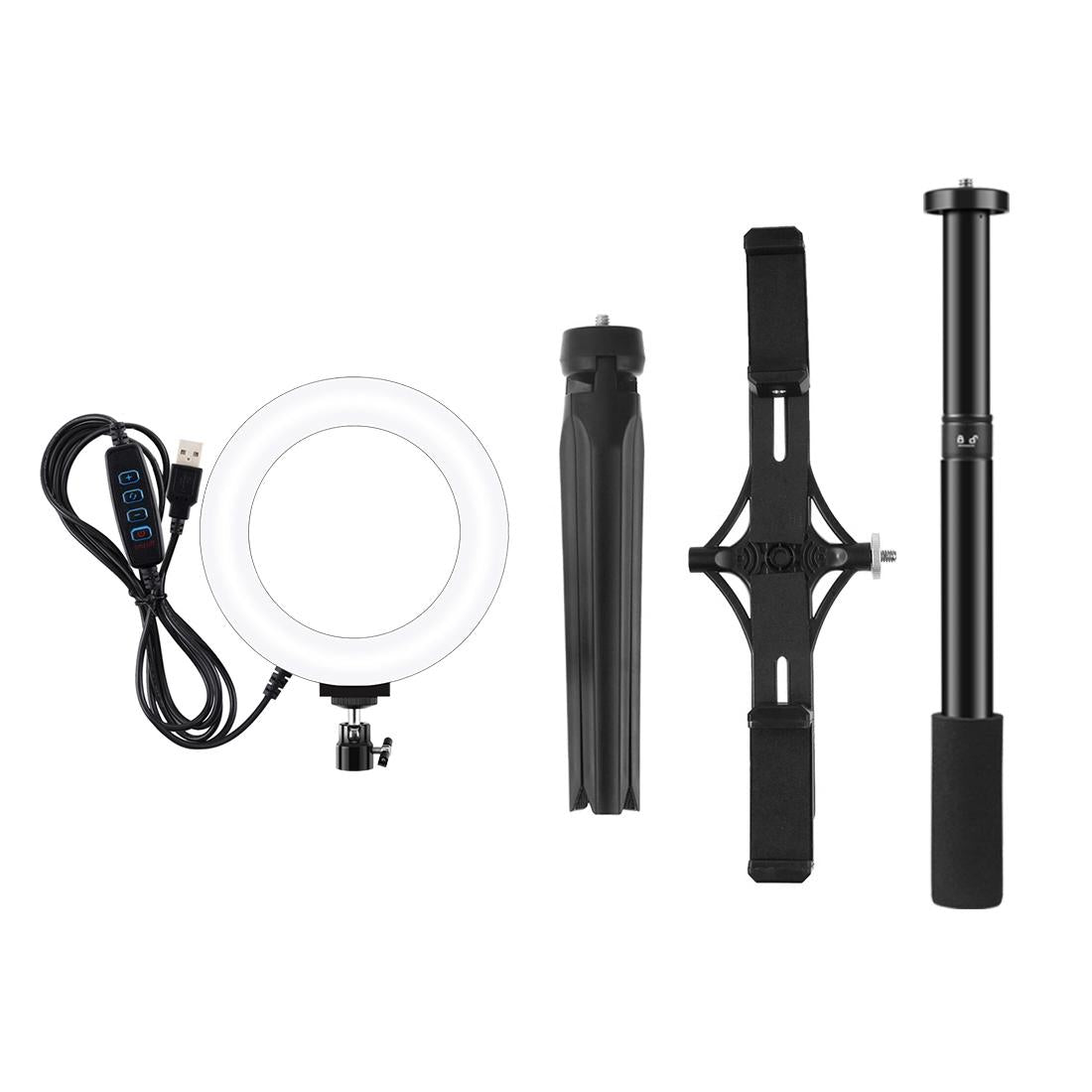 Live Broadcast Phone Bracket & Tripod Mount with Extension Rod & 6.2 Inch Led Ring Light Kit 5