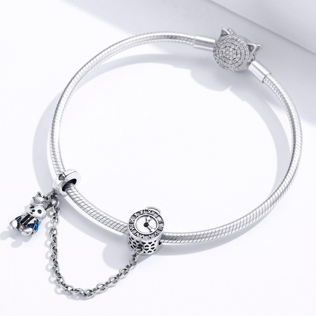 925 Sterling Silver Rabbit Safety Chain For Diy Bracelets 7