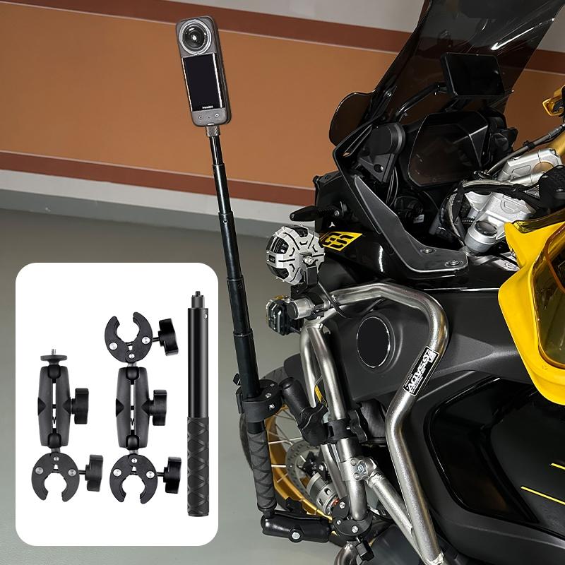 Adjustable Dual-head Handlebar Mount for Motorcycle Selfie Stick 7