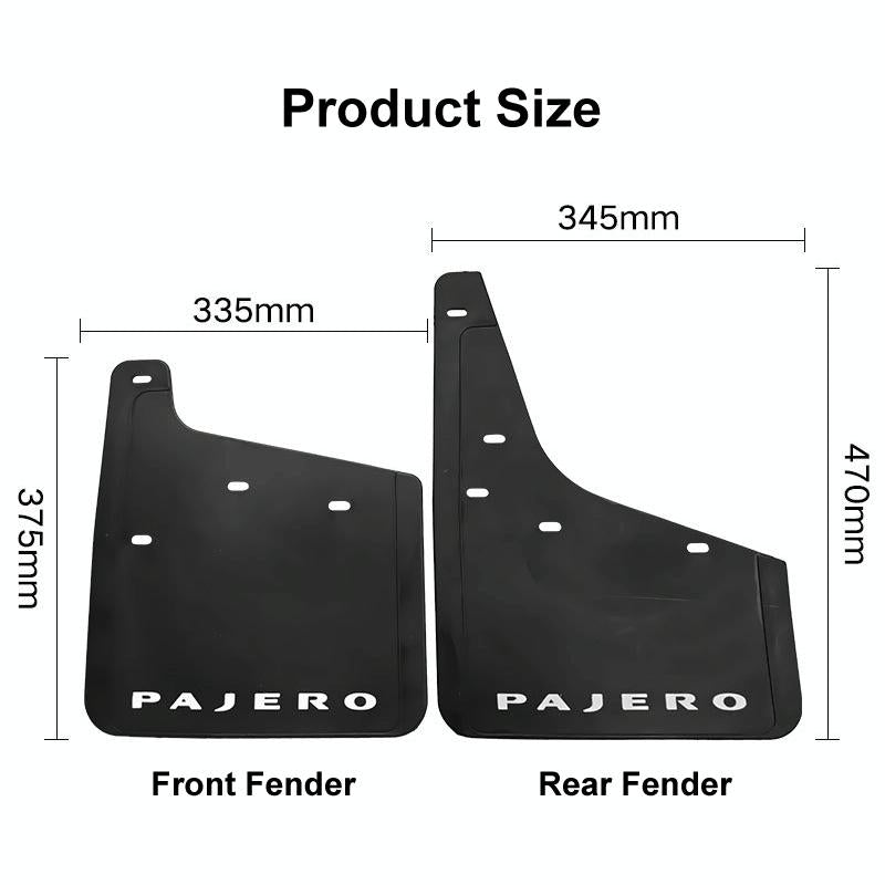 For Mitsubishi Pajero 2004-2021 4Pcs / Set Car Auto Soft Plastic Splash Flaps Fender Guard 4