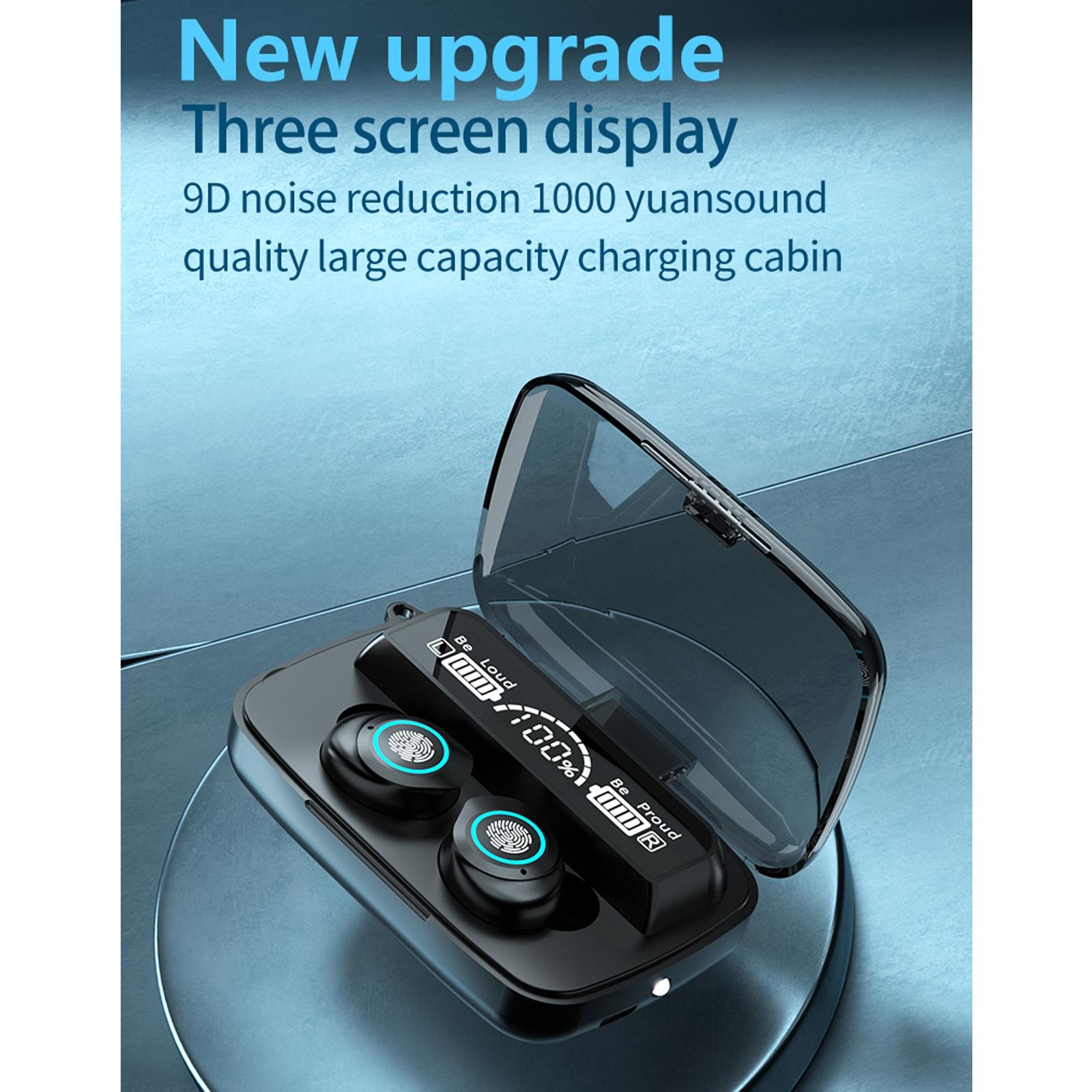 Waterproof Wireless Bluetooth Earphones with Touch Screen and Charging Box 3