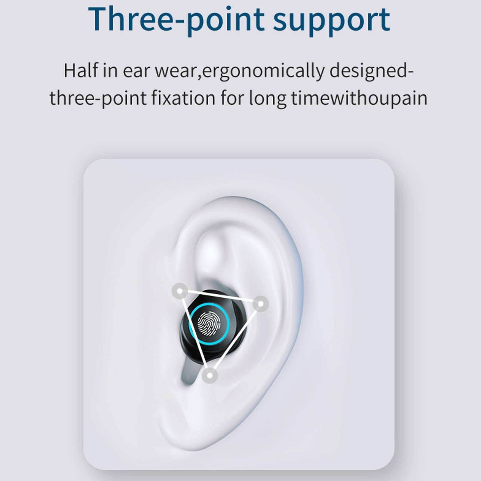 Waterproof Wireless Bluetooth Earphones with Touch Screen and Charging Box 4