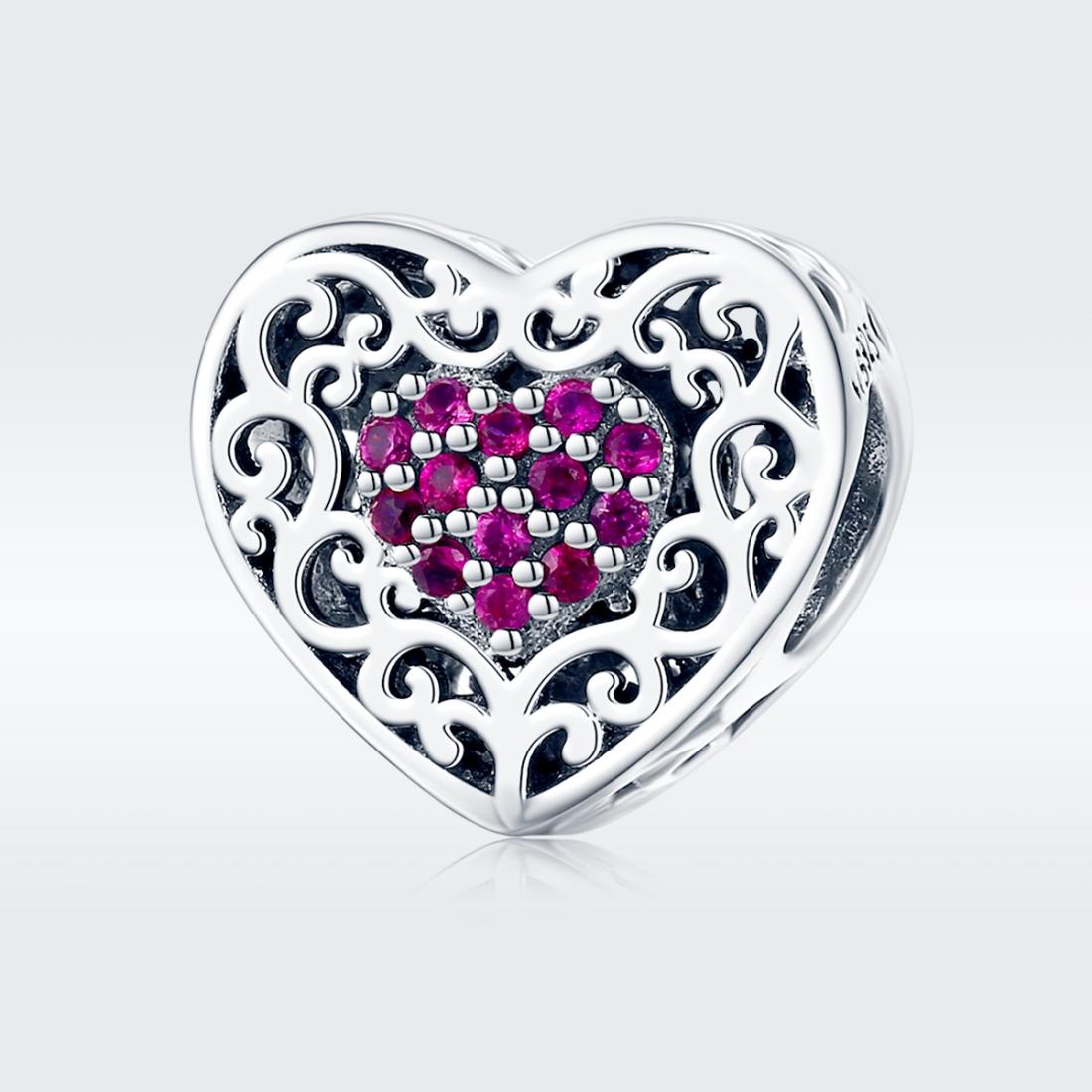 925 Sterling Silver Heart Beads For Diy Bracelets 3