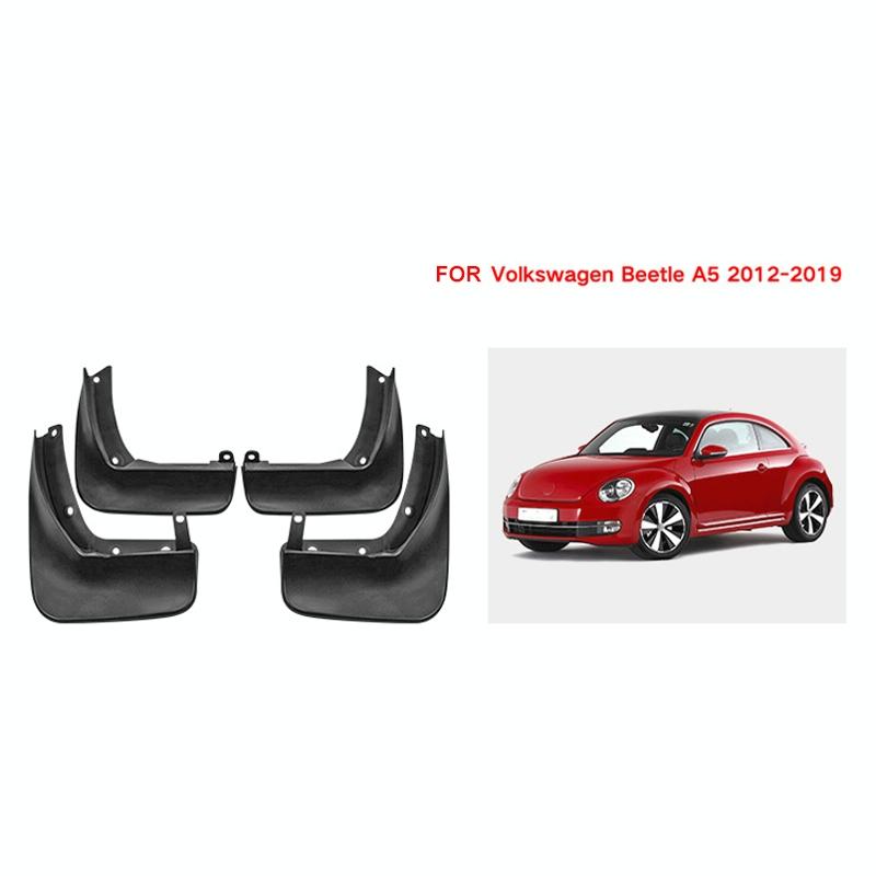 For Volkswagen Beetle 2012-2019 4Pcs / Set Car Auto Soft Plastic Splash Flaps Fender Guard 3