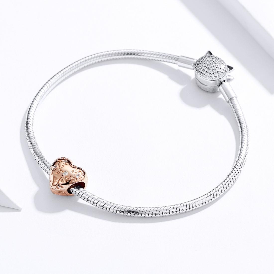 925 Sterling Silver Retro Rose Gold Beaded Bracelet Accessory 8