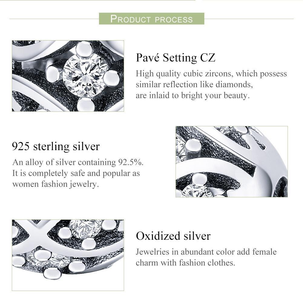 925 Sterling Silver Stylish Beaded Bracelet Accessories 5