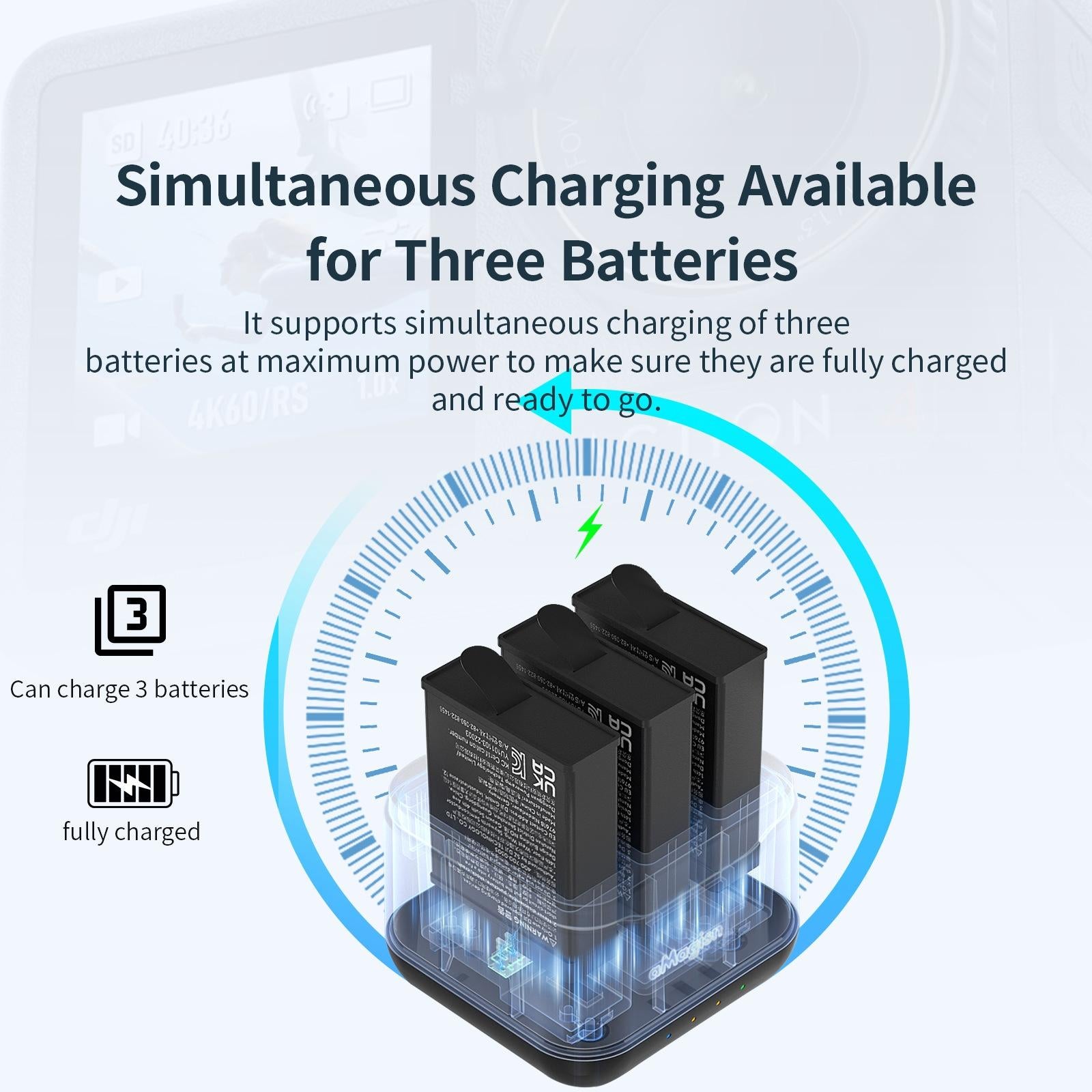 Amagisn Charger Base for Batteries 7