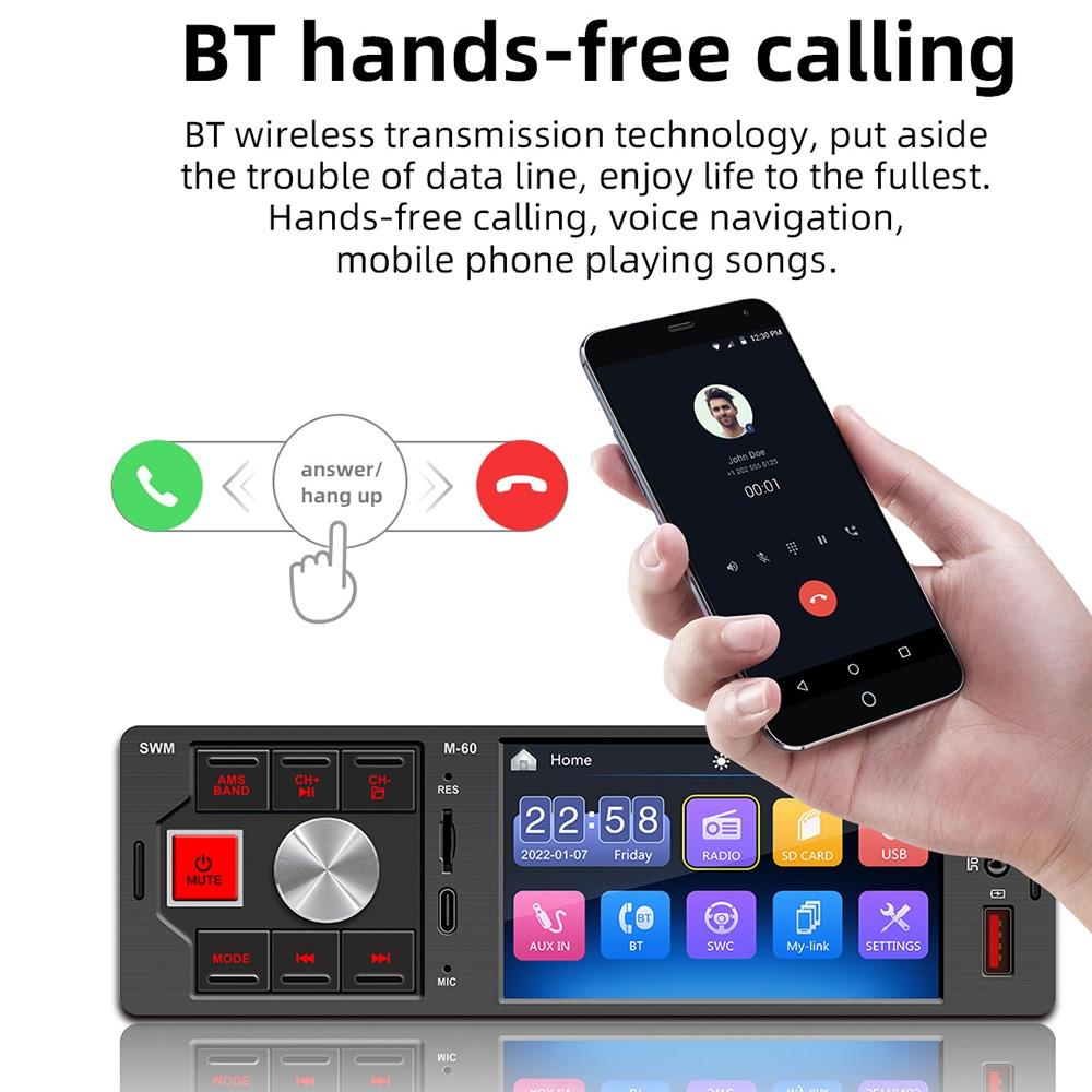 4 Inch Touch Car Radio Bluetooth Mp5 Player + Remote 4