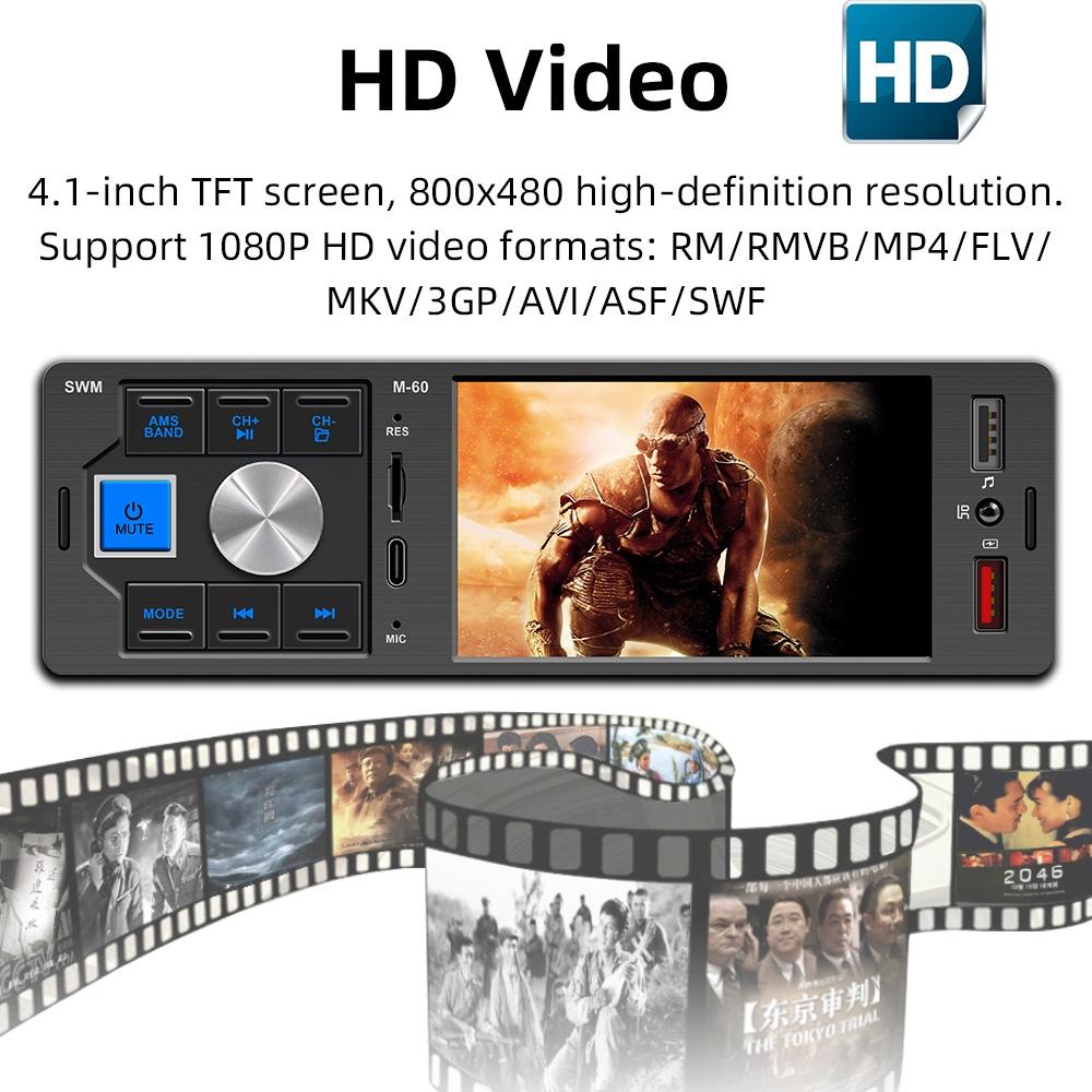 4 Inch Touch Car Radio Bluetooth Mp5 Player + Remote 5