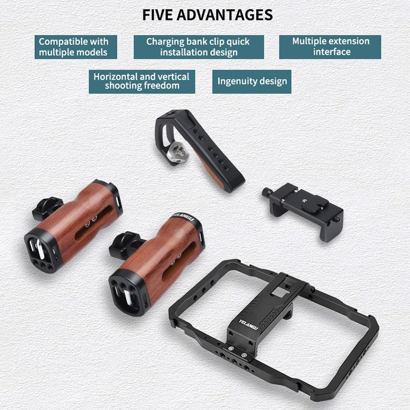 Smartphone Video Rig With Stabilizer Handles For Vlogging And Live Broadcast 3