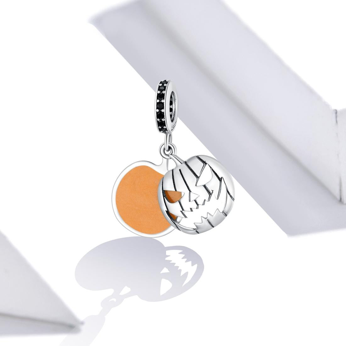925 Sterling Silver Smiling Pumpkin Pendant For Diy Bracelets & Necklaces 3