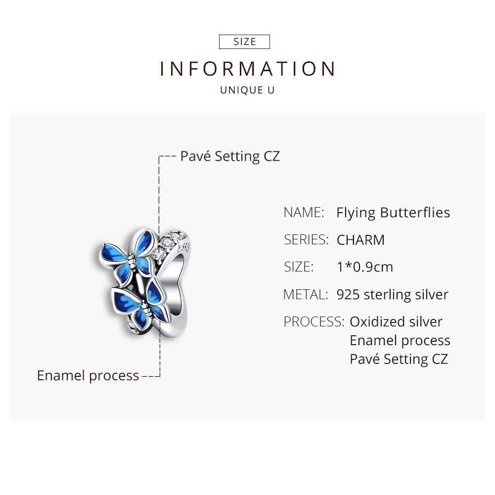 925 Sterling Silver Butterfly Beads For Diy Bracelets & Necklaces 5
