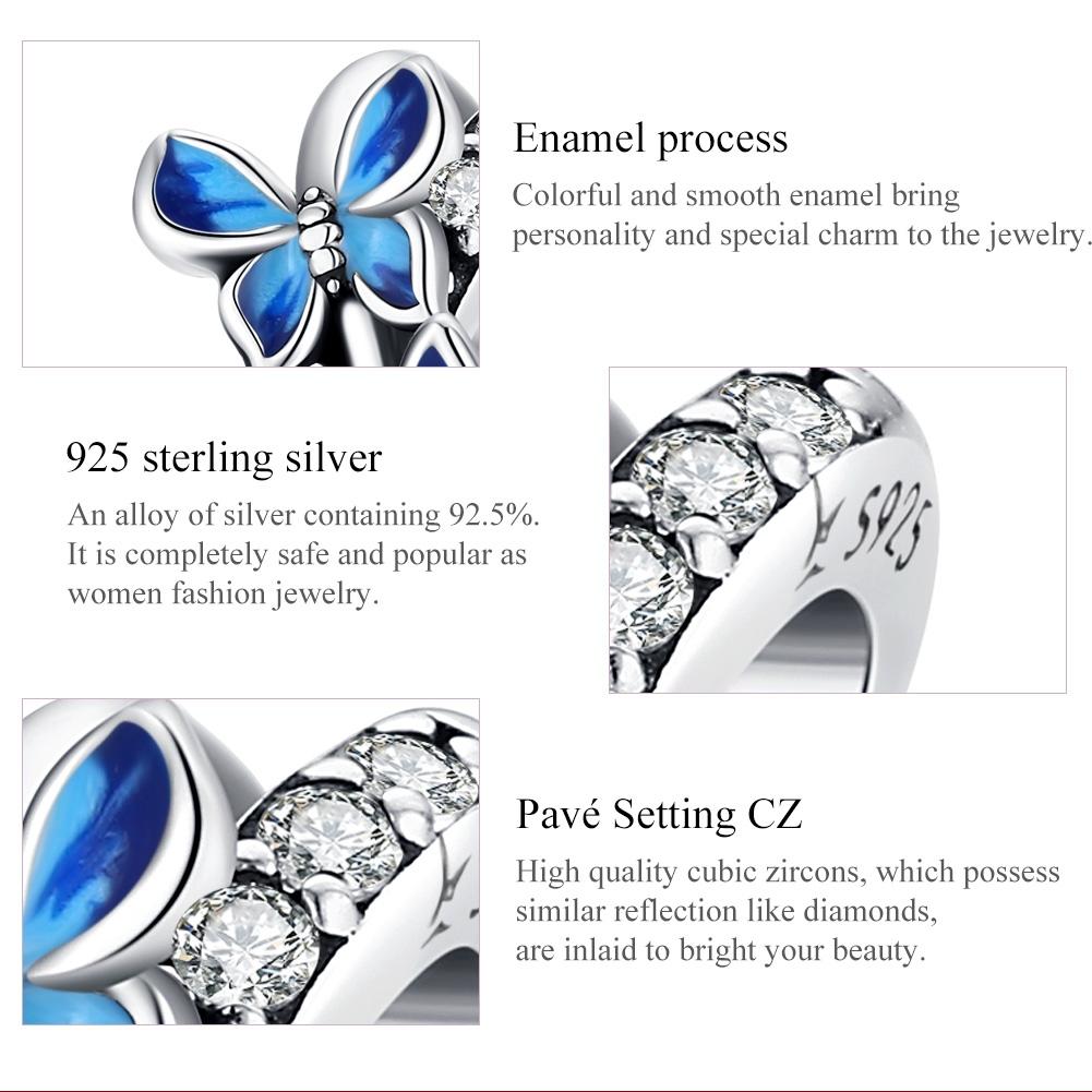 925 Sterling Silver Butterfly Beads For Diy Bracelets & Necklaces 6