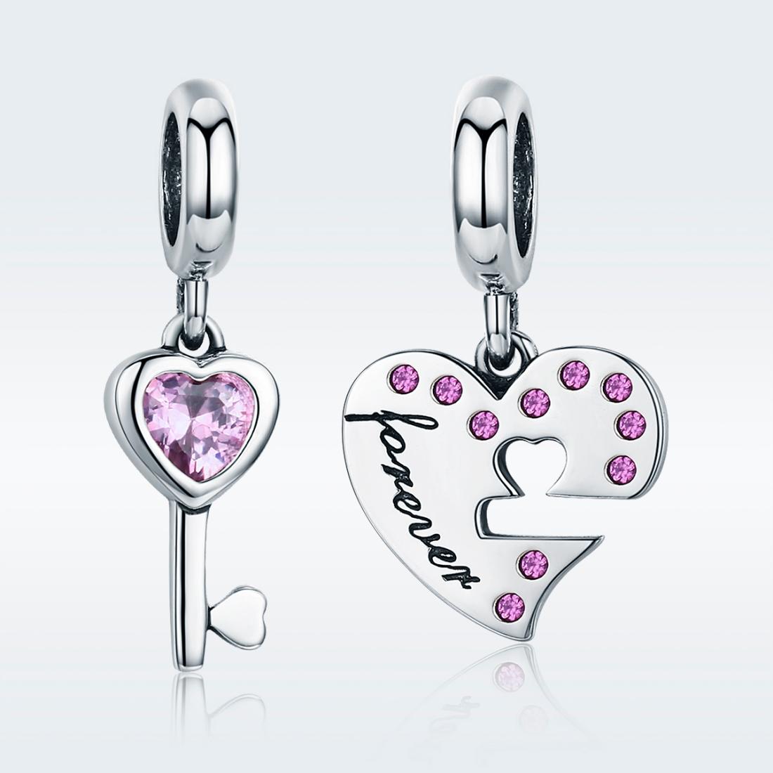 925 Sterling Silver Diamond Heart Spoon Bracelet 6