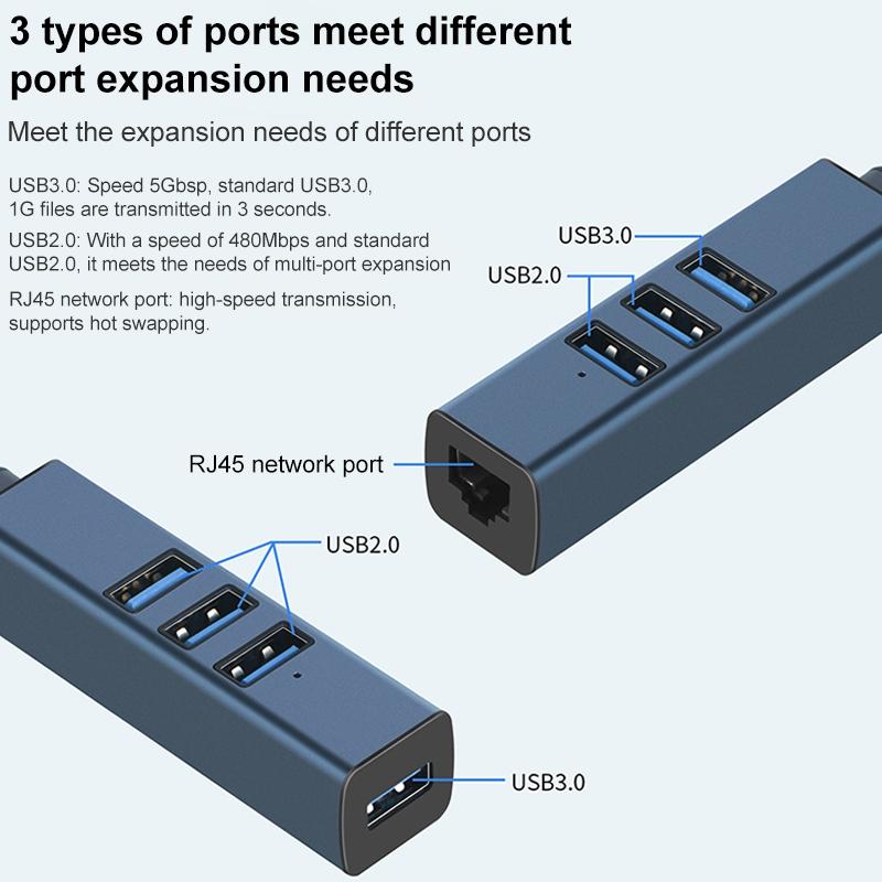 Usb3.0 + Triple Usb2.0 4-In-1 Hub Adapter 3