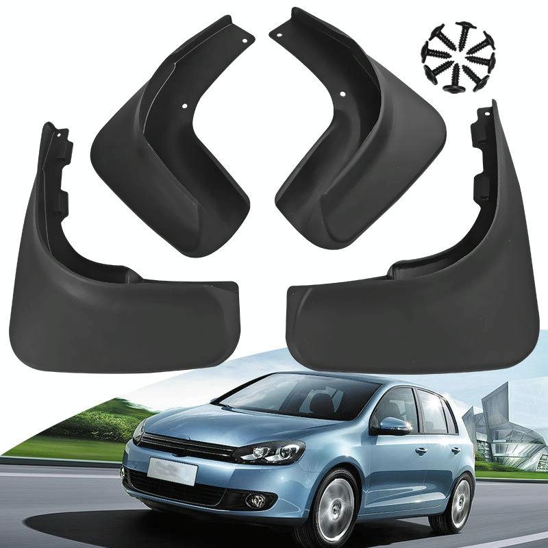 For Volkswagen Golf 6 2009-2013 4Pcs / Set Car Auto Soft Plastic Splash Flaps Fender Guard 3