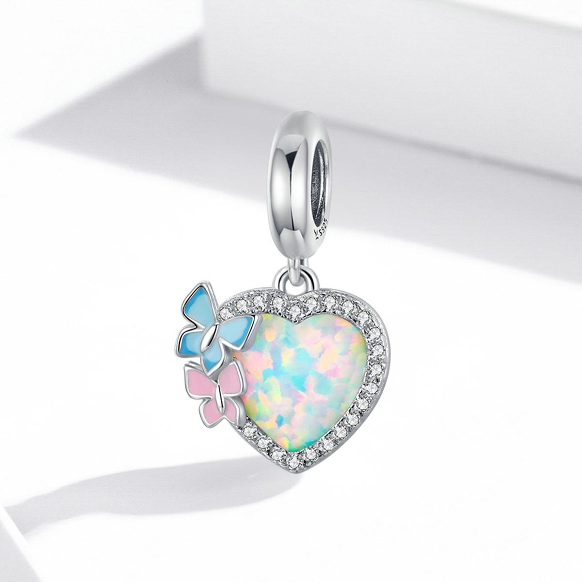 925 Sterling Silver Colorful Opal Butterfly Pendant For Diy Bracelets & Necklaces 3