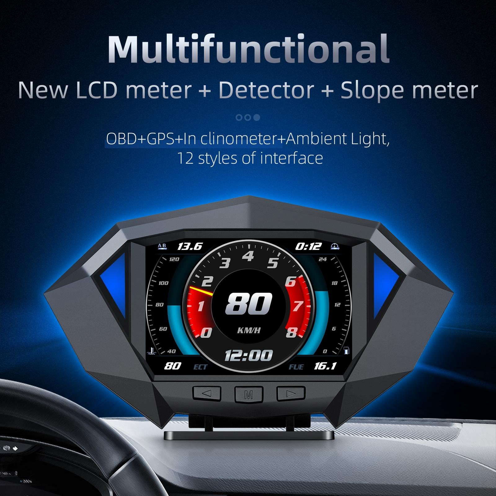 Smart Car Obd2 Gps Hud Speedometer 3.5 Inch Display 3