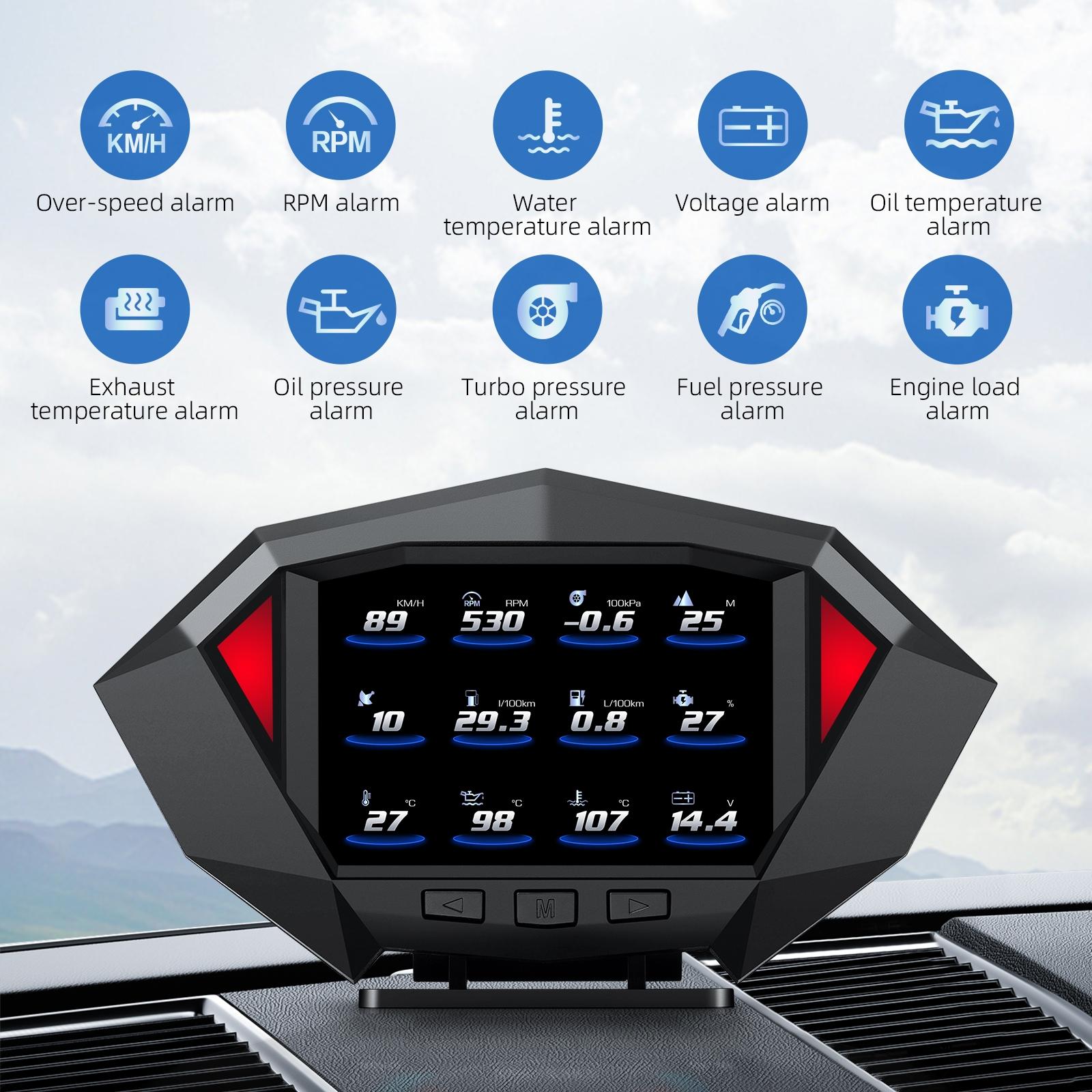 Smart Car Obd2 Gps Hud Speedometer 3.5 Inch Display 9