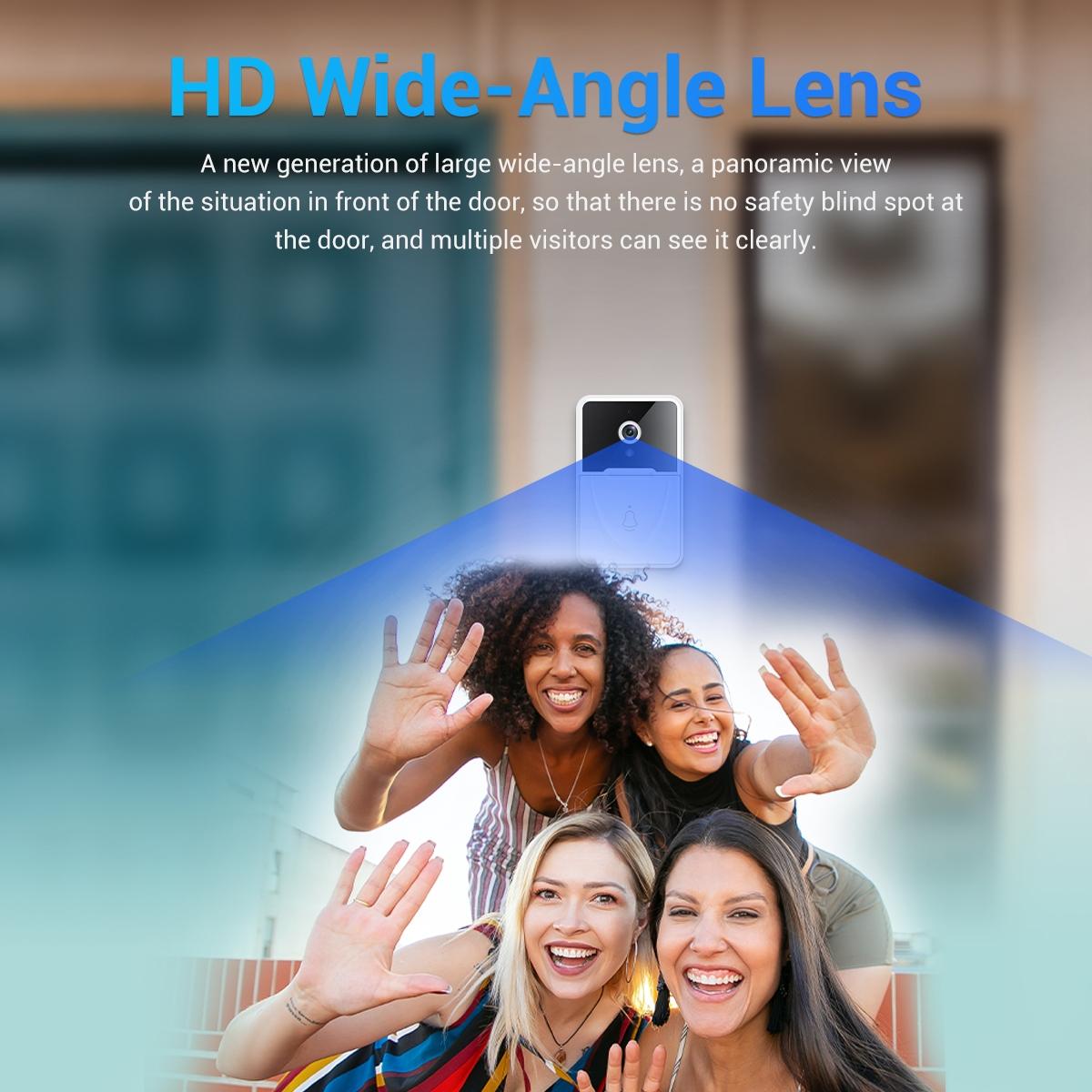 Wireless Doorbell Camera With App & Two-Way Voice & Cloud Storage - Compact 3