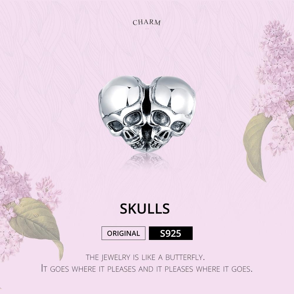 925 Sterling Silver Skull Beads For Diy Bracelets & Necklaces 4
